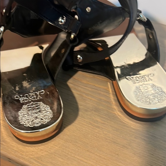 Vince Camuto Black, Brown, and Gold Women's Sandals - Picture 4 of 6